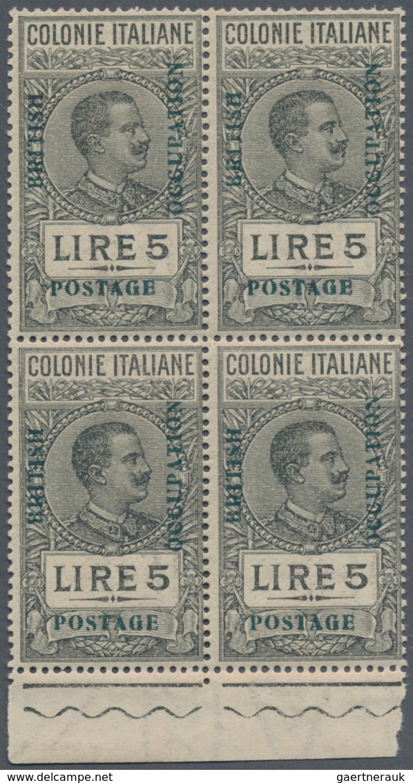 Italienisch-Ostafrika - Britische Besetzung: 1941, Overprints On Italian East Africa Fiscals, 5l. Gr - Italian Eastern Africa