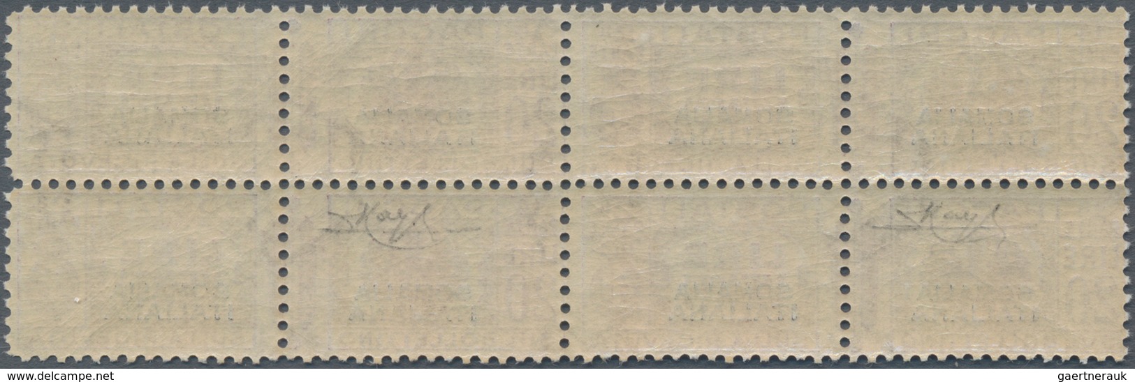 Italienisch-Somaliland - Paketmarken: 1934. 20 L Lilac In A Block Of 4. MINT, NH. Luxury! Signed Ray - Somalia