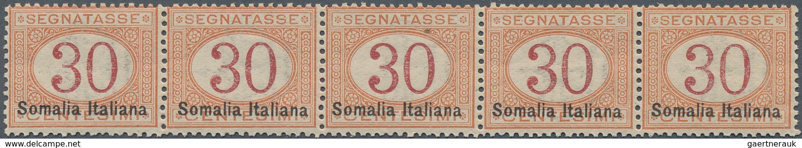 Italienisch-Somaliland - Portomarken: 1920, Italy Postage Due 30c. Orange/carmine With Black Opt. 'S - Somalië