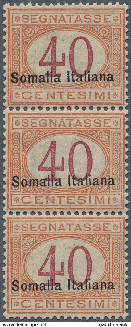 Italienisch-Somaliland - Portomarken: 1920, Italy Postage Due 40c. Orange/carmine With Black Opt. 'S - Somalia