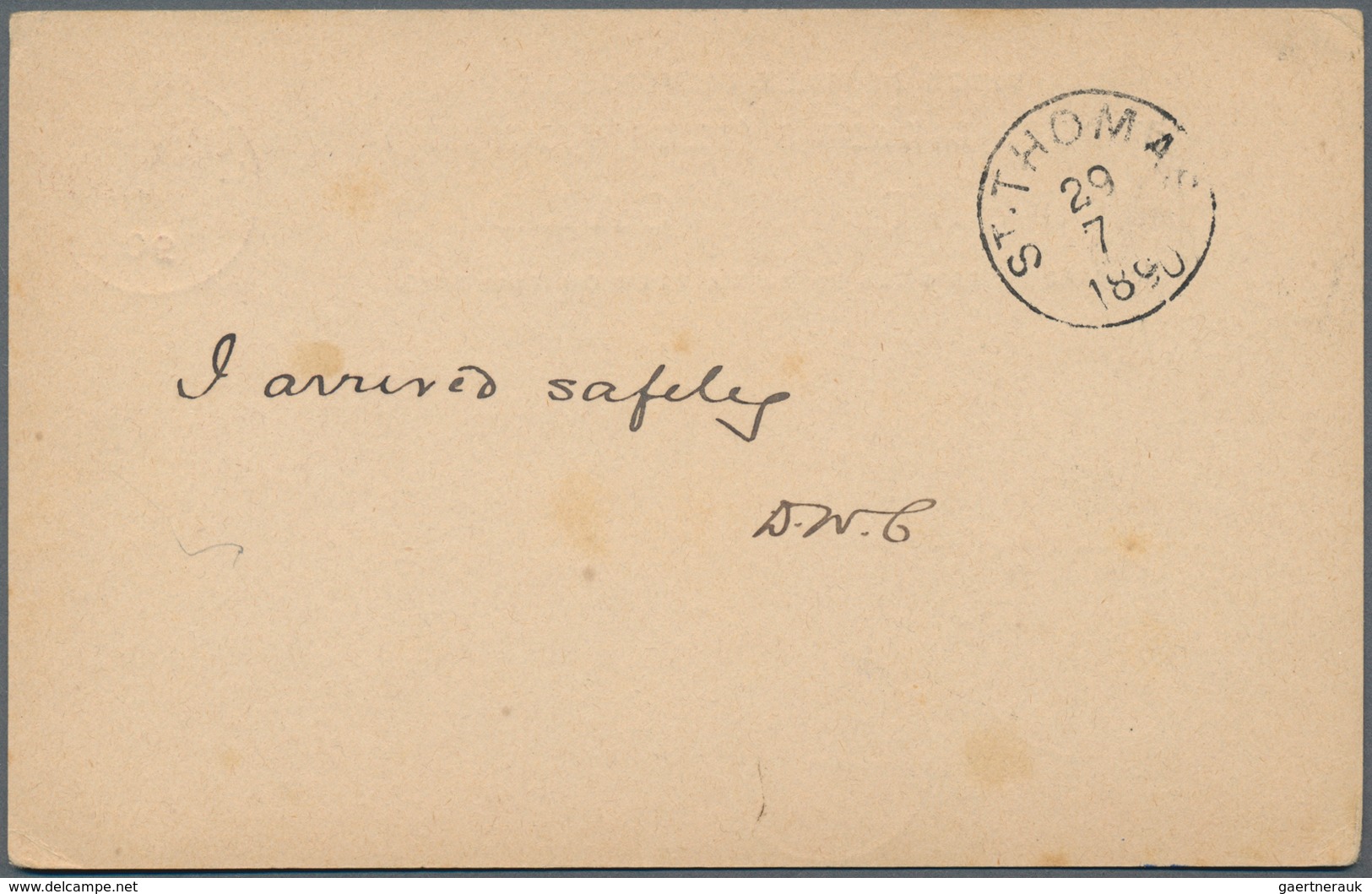 Jungferninseln / Virgin Islands: 1890 Commercially Used Postal Stationery Card Penny Halfpenny Brown - Iles Vièrges Britanniques