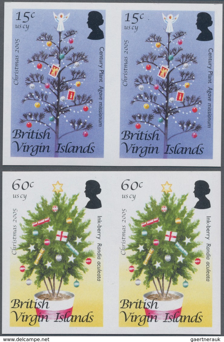 Jungferninseln / Virgin Islands: 2005, Christmas Complete Set Of Four Showing Different Blossoms Etc - Britse Maagdeneilanden