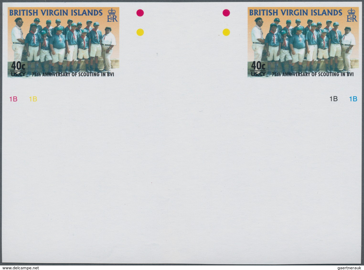 Jungferninseln / Virgin Islands: 2007, Prepared But UNISSUED 40c. Stamp For '75th Anniversary Of Sco - British Virgin Islands