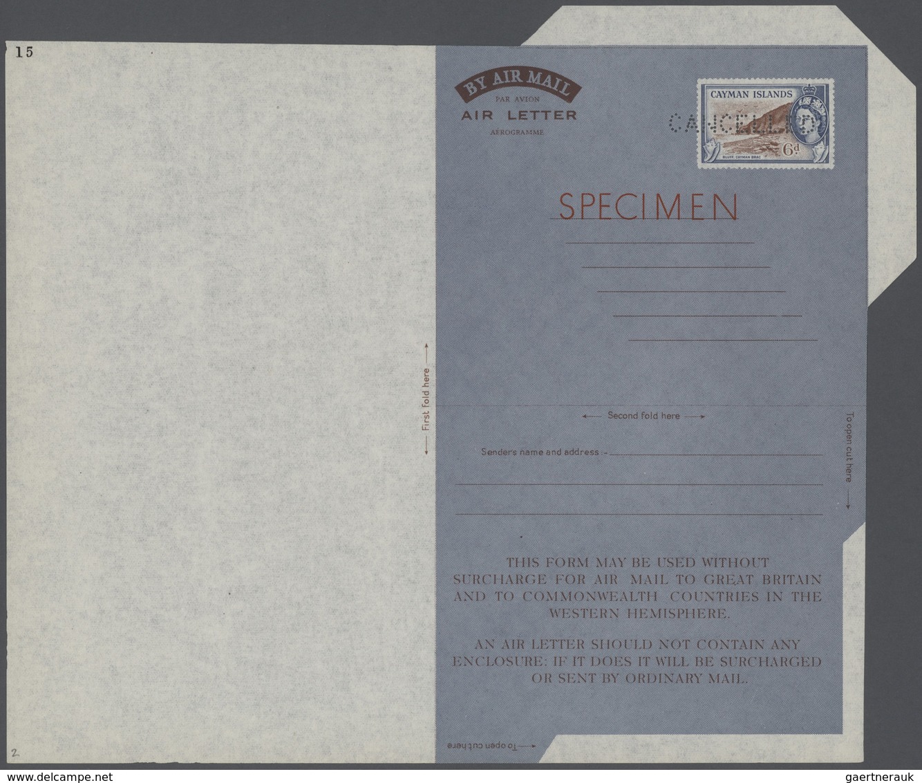 Kaiman-Inseln / Cayman Islands: 1955/1963, AEROGRAMMES: Five Different Air Letters 2½d, 6d (2) And 9 - Kaimaninseln