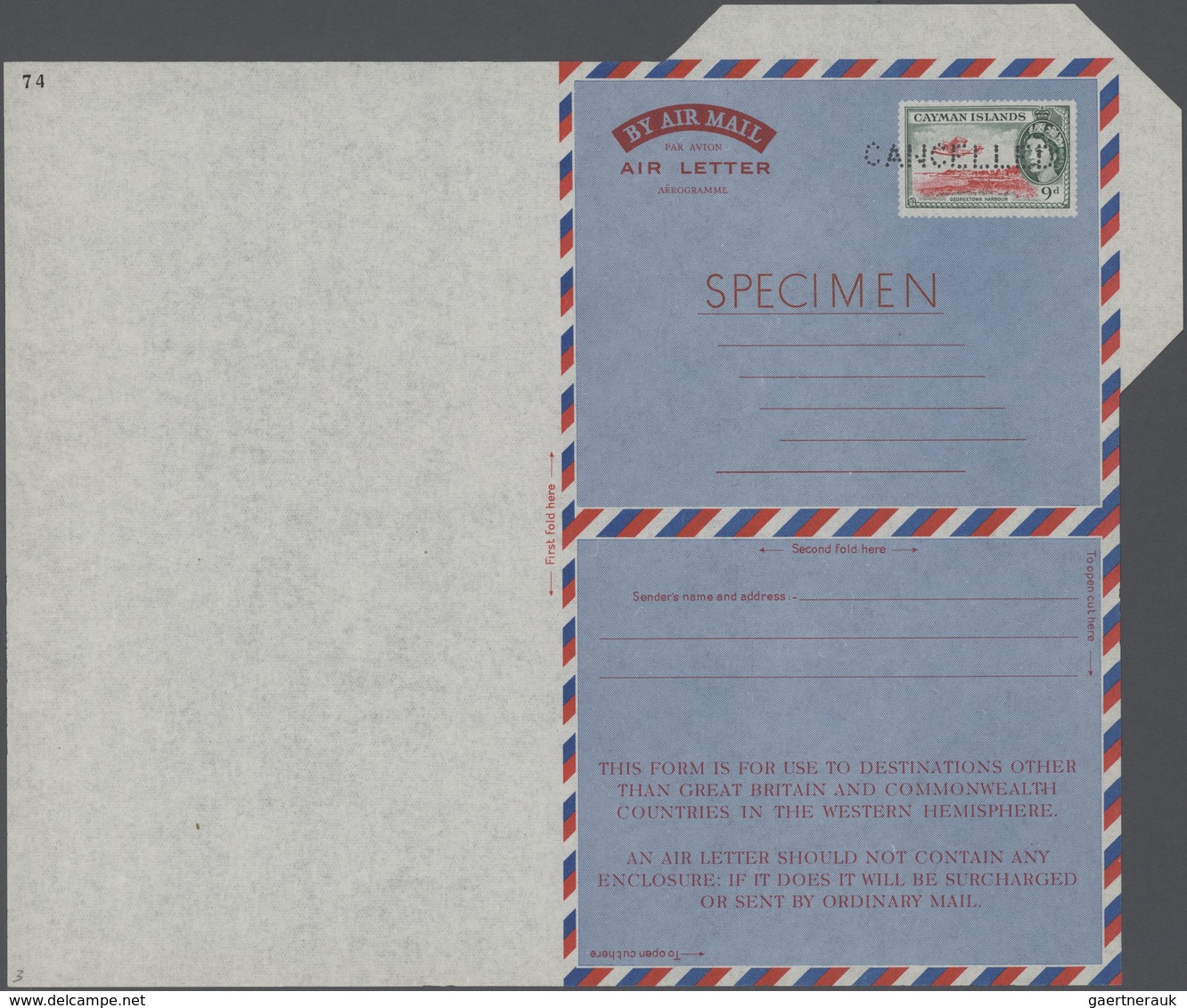 Kaiman-Inseln / Cayman Islands: 1955/1963, AEROGRAMMES: Five Different Air Letters 2½d, 6d (2) And 9 - Kaimaninseln