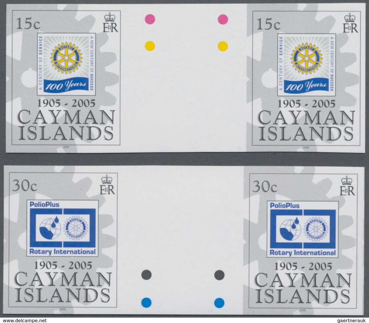 Kaiman-Inseln / Cayman Islands: 2005, 100 Years Rotary International Complete Set Of Two In Horizont - Kaaiman Eilanden