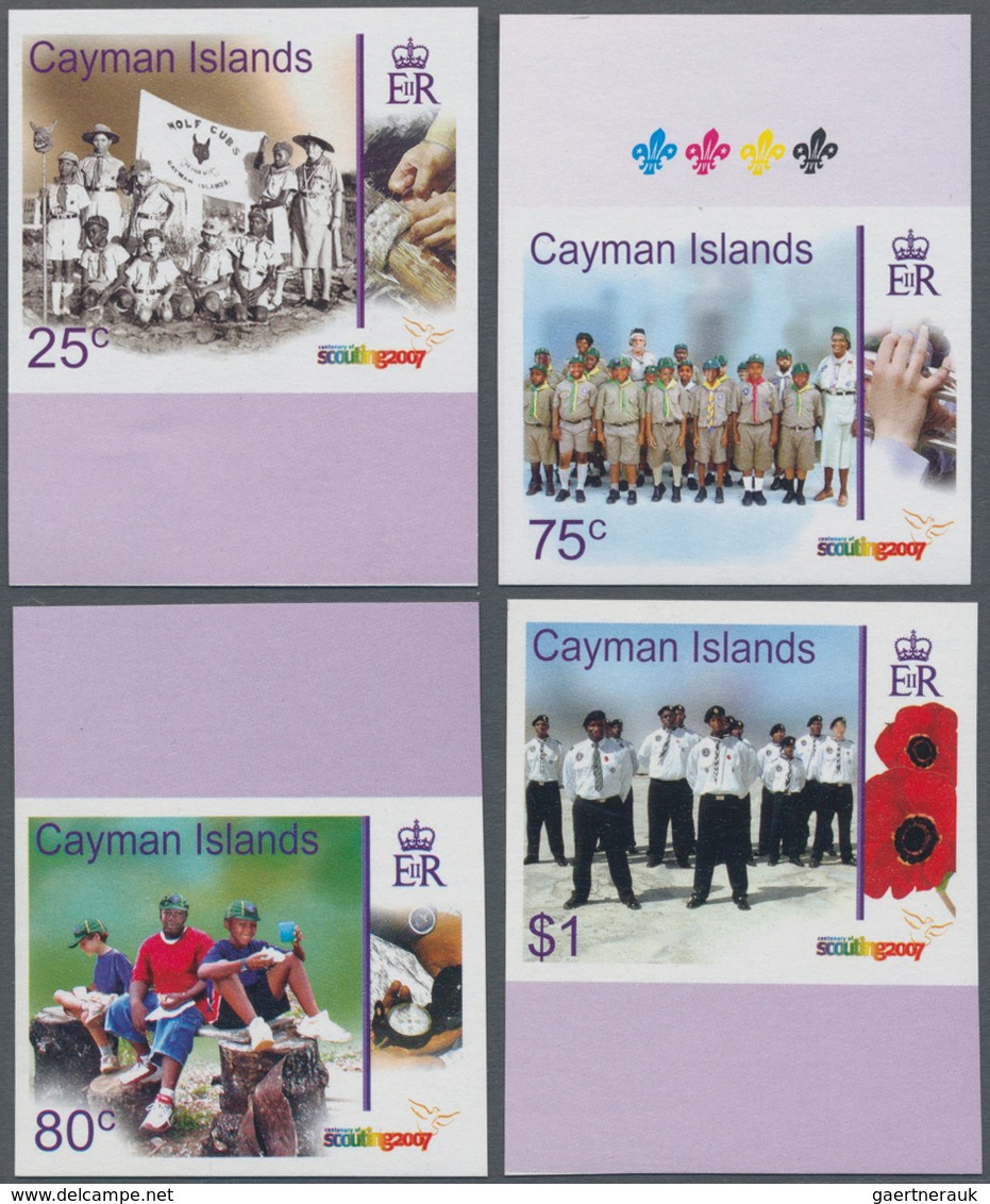 Kaiman-Inseln / Cayman Islands: 2007, Centenary Of Scouting Complete IMPERFORATE Set Of Four From Up - Kaimaninseln