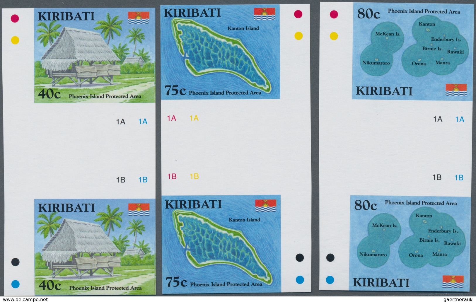 Kiribati (Gilbert-Inseln): 2008, Phoenix Island Protected Area Complete Set Of Six (Map, Phoenic Pet - Kiribati (1979-...)