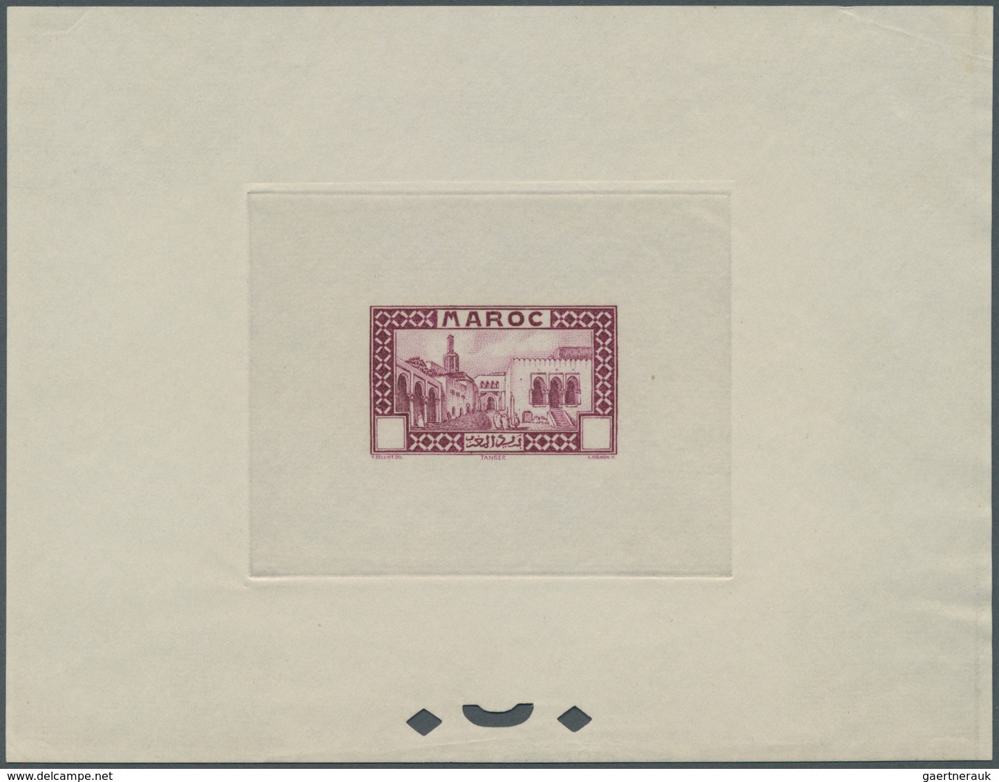 Marokko: 1933, Definitives "Views Of Morocco", 1c. To 20fr., Complete Set Of 24 Values, Epreuve With - Ongebruikt