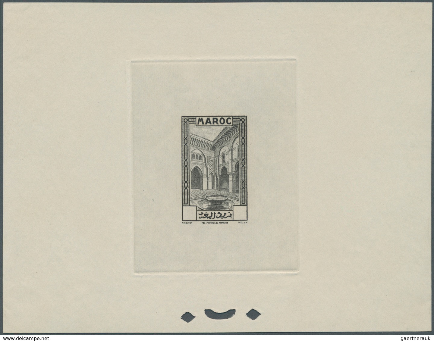 Marokko: 1933, Definitives "Views of Morocco", 1c. to 20fr., complete set of 24 values, epreuve with