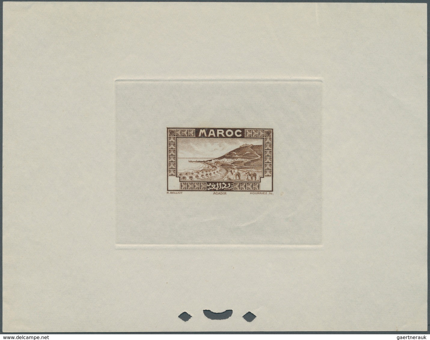 Marokko: 1933, Definitives "Views of Morocco", 1c. to 20fr., complete set of 24 values, epreuve with