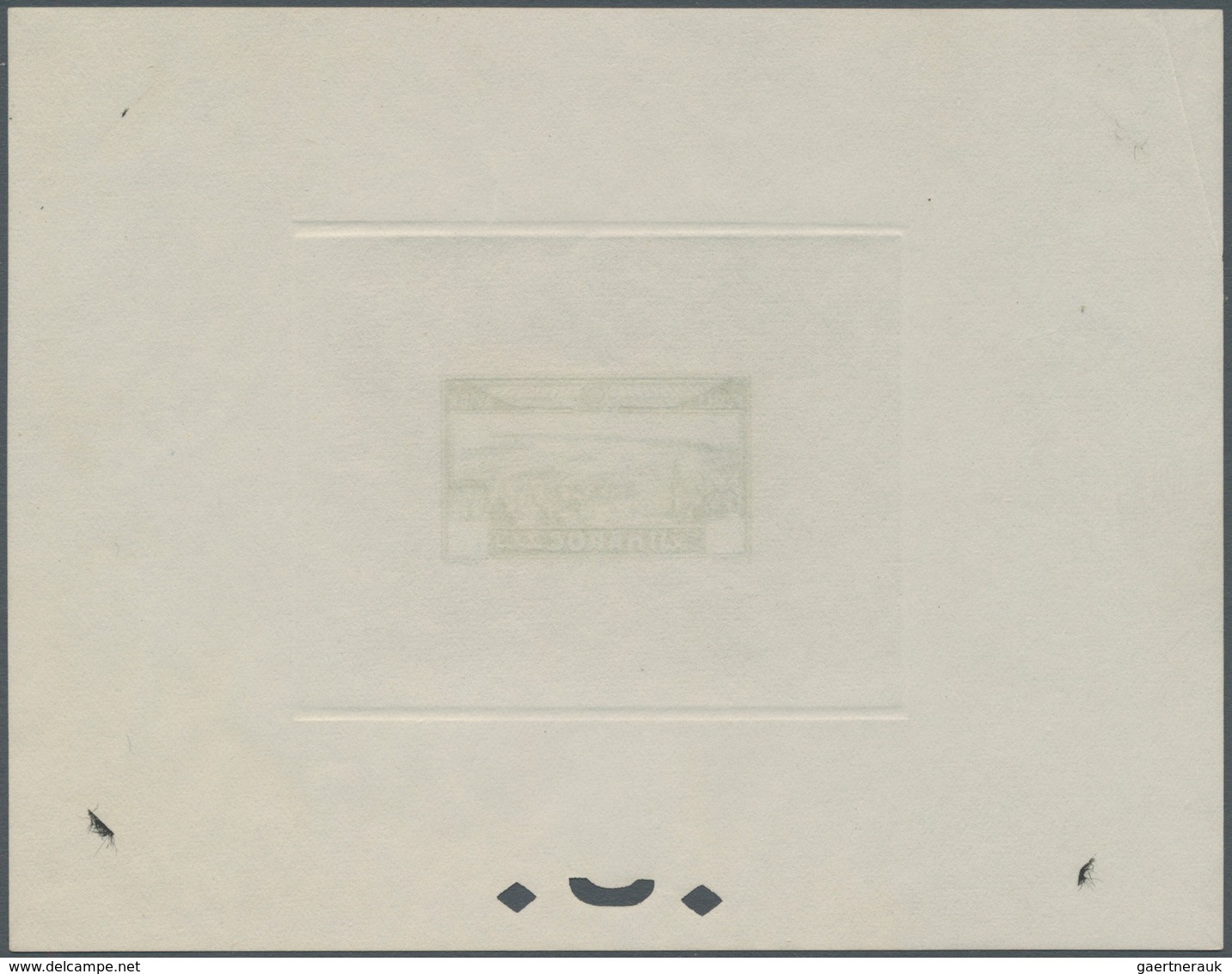 Marokko: 1933, Airmails "View of Casablanca", five epreuve in issued design but without value, colou