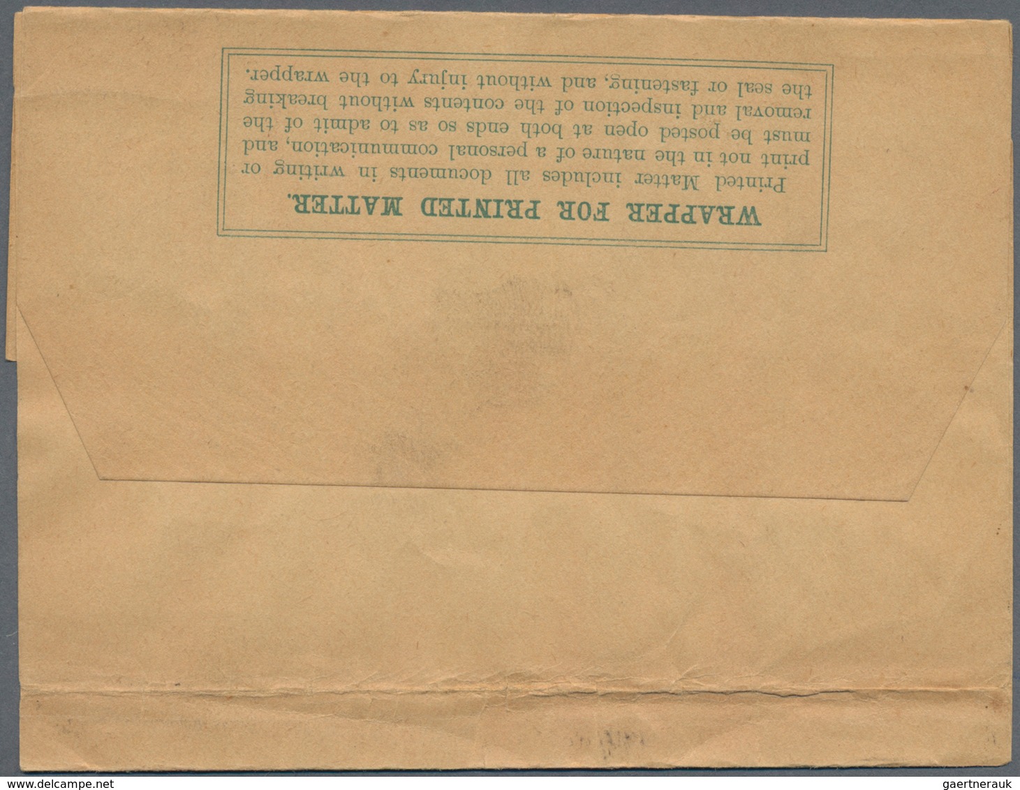 Mauritius: 1898/1902. Wrapper For Printed Matter 6c Green Overprinted 4 Cents In Black Indistinct Ca - Mauritius (...-1967)