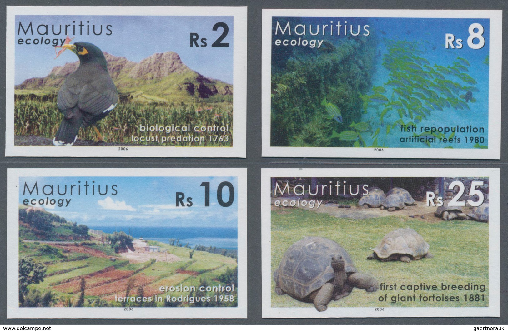 Mauritius: 2006. Complete Set "Environment Day: Ecological Measures Taken By Humans" (4 Values) In I - Mauritius (...-1967)