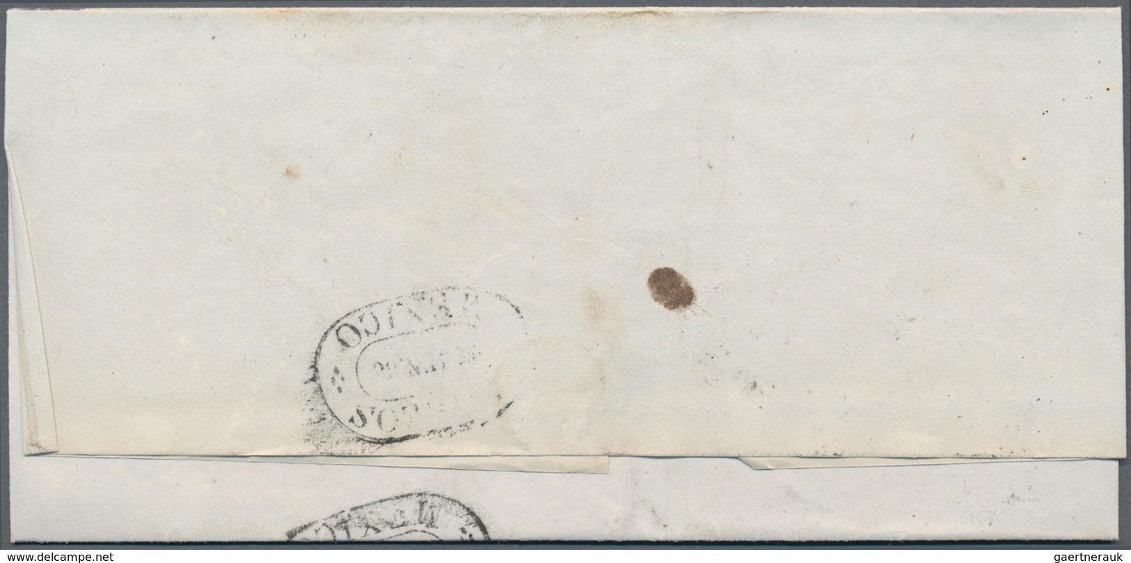 Mexiko: 1860, "ADMON PRAL. DE CORREOS DE QUERETARO" Rare Oval Handstamp And Tiara-seal Cancel On A F - Mexico