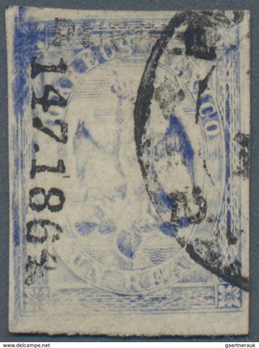 Mexiko: 1864, 1 R Eagle With No. "147-1864" PUEBLA And Sub-number 1, Cancelled ACTALAN, According To - Mexico