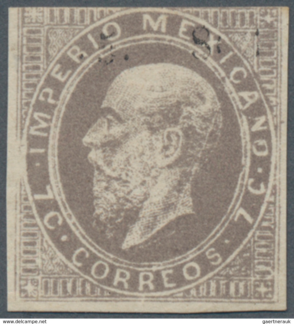 Mexiko: 1866, 7 C Maximilian Stone Print With No. 15-1866 From TEPEJI DEL RIO, Unused Without Gum, T - Mexico