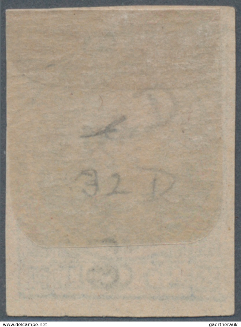 Mexiko: 1868, 25 C Blue Hidalgo Thin Value Digit PROOF Without Gum From Plate B With District Number - Mexico