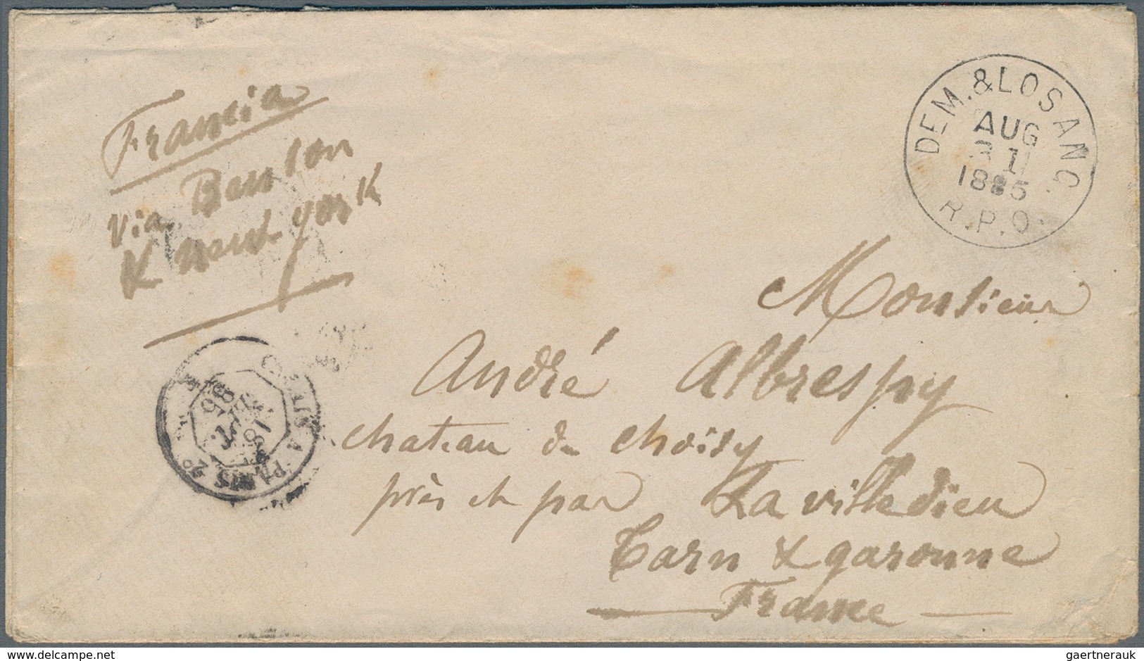 Mexiko - Ganzsachen: 1885 WELLS FARGO: Postal Stationery Envelope 15c. With Mexican Stamp 12c. Used - Mexico