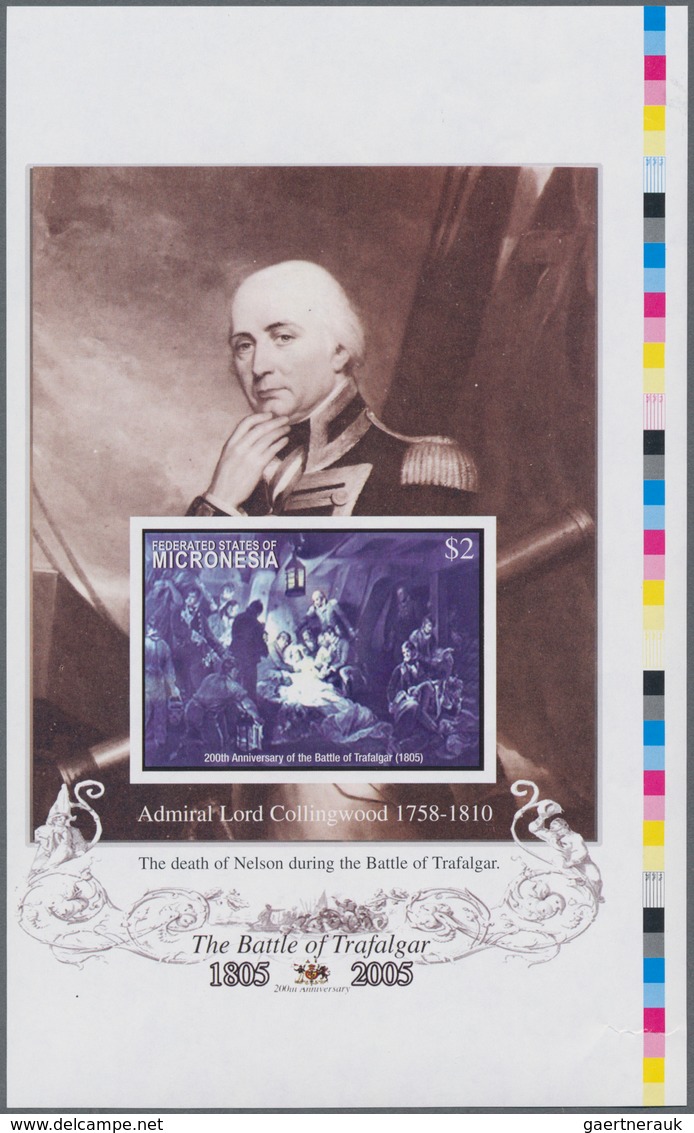 Mikronesien: 2005, 200th Anniversary Of The Sea Battle Of Trafalgar Complete IMPERFORATE Set Of Four - Micronesia