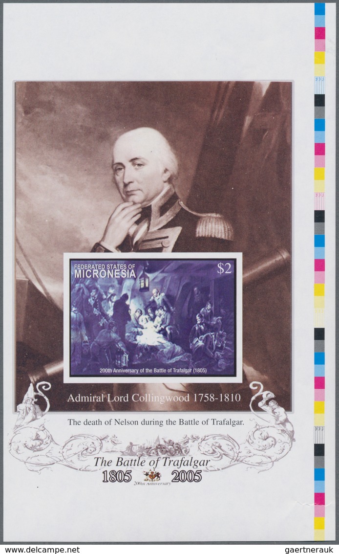 Mikronesien: 2005, 200th Anniversary Of The Sea Battle Of Trafalgar Complete IMPERFORATE Set Of Four - Micronesië