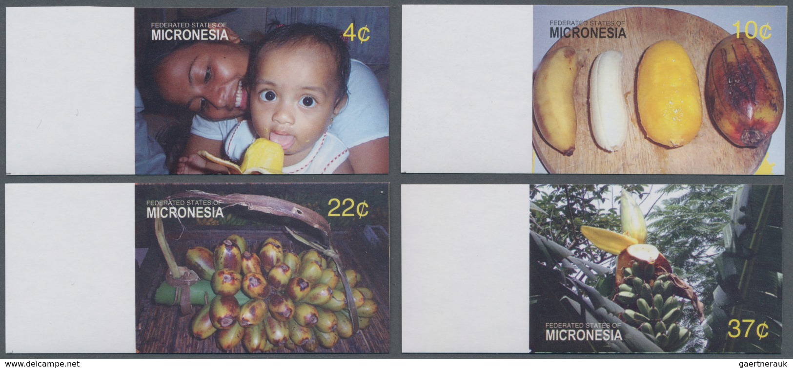 Mikronesien: 2005, Banana Cultivation Complete IMPERFORATE Set Of Four Showing Different Types Of Ba - Micronesia