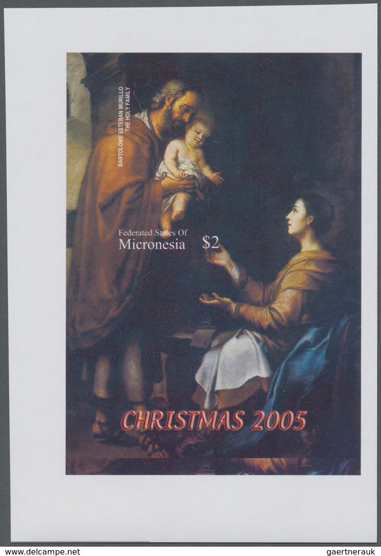 Mikronesien: 2005, Christmas - Paintings From Raffael And Murillo Complete IMPERFORATE Set Of Four F - Micronesië