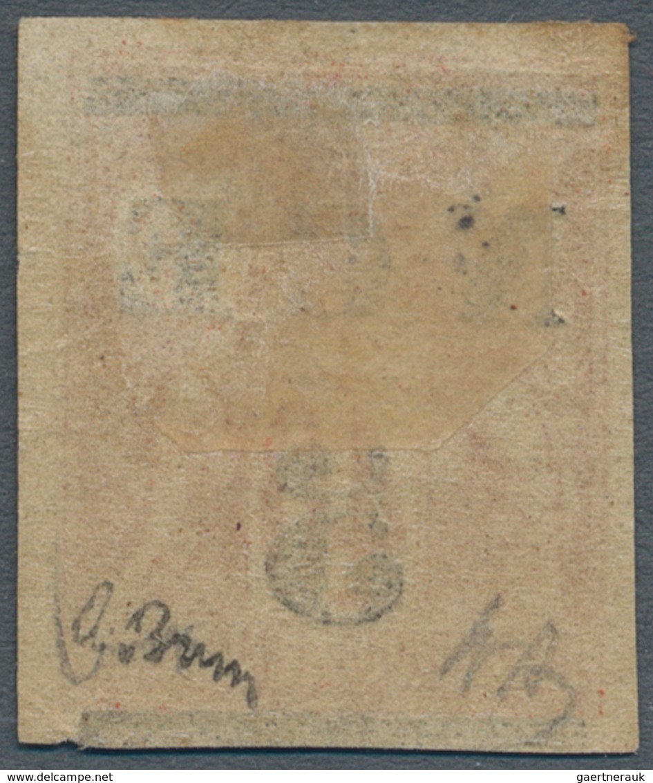 Neukaledonien: 1882, 5 Centimes At 40 Cent. Brick Red/seam, Superb Mint, Hinged, Signed Brun Et. Al. - Covers & Documents