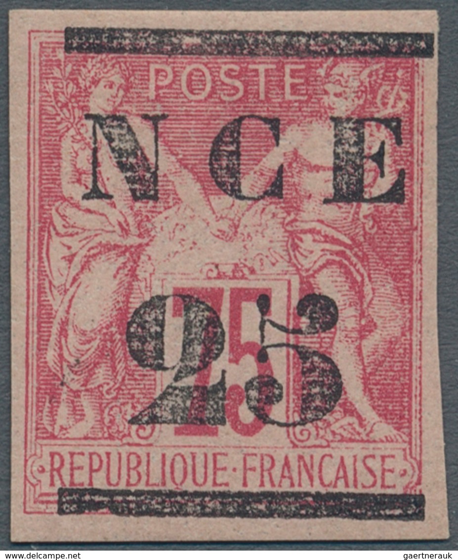 Neukaledonien: 1882, 25 Centimes At 75 Cent. Rose, Mint, Hinge Removed, Signed Brun (Yv. No 5, €550, - Covers & Documents