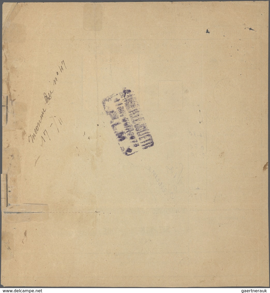 Neukaledonien: 1926. Parcel Receipt Form Addressed To France Headed 'Bulletin D'Expedition D'Colis P - Briefe U. Dokumente