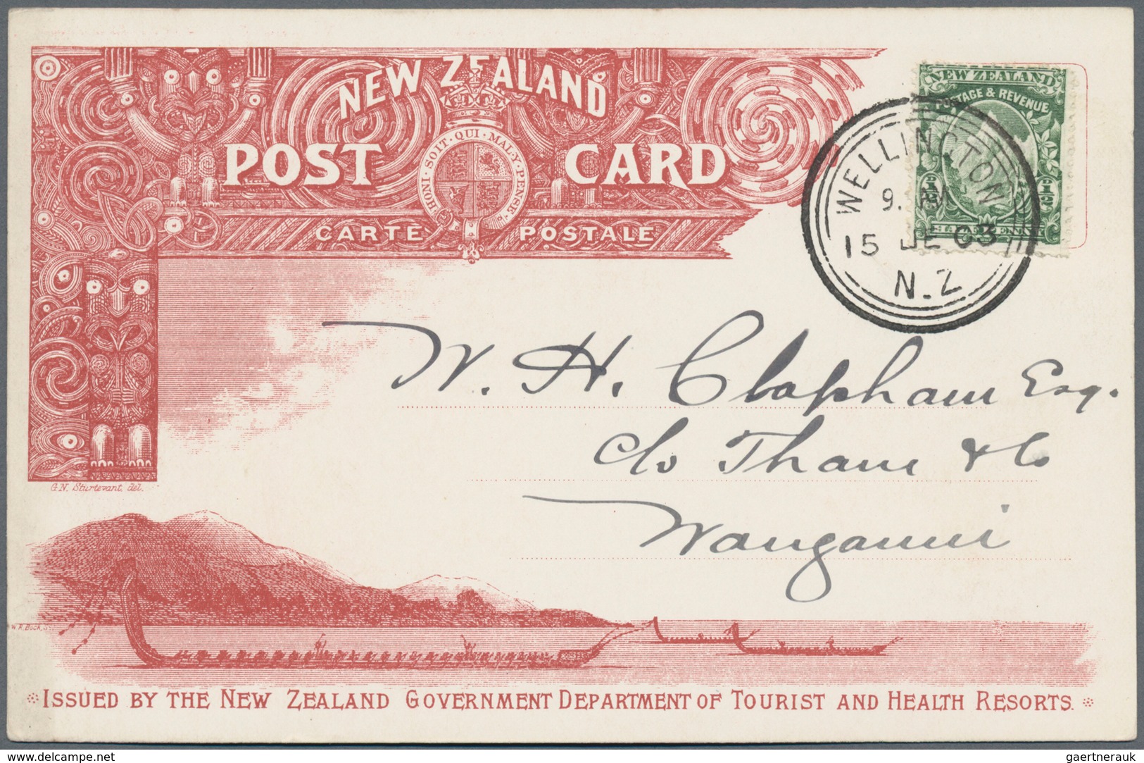 Neuseeland: 1903 (15.6.), nine different picture postcards 'Issued by the New Zealand Government Dep