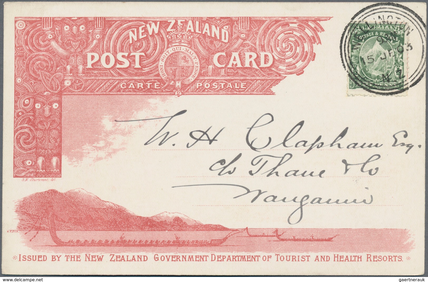 Neuseeland: 1903 (15.6.), nine different picture postcards 'Issued by the New Zealand Government Dep