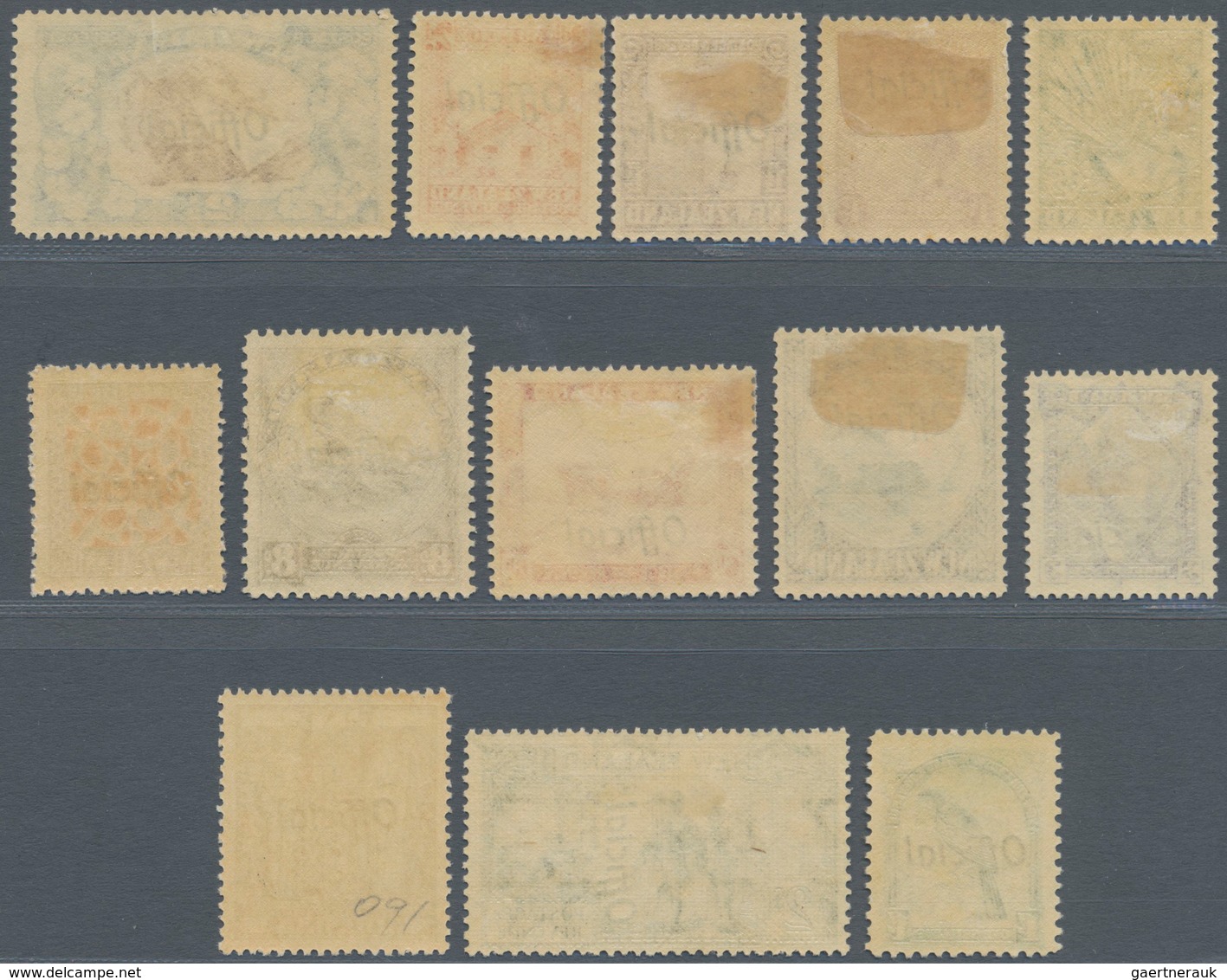 Neuseeland - Dienstmarken: 1935/1943, KGVI Pictorial Definitives With Black Opt. 'Official' Part Set - Dienstzegels