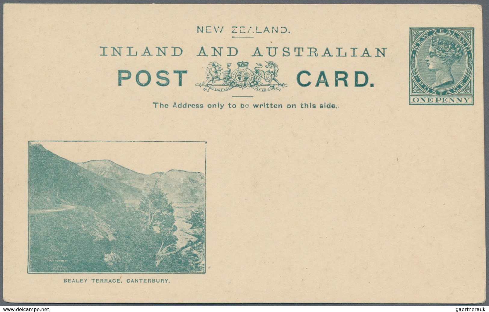 Neuseeland - Ganzsachen: 1897, six different pictorial stat. postcards QV 1d. green with views at lo