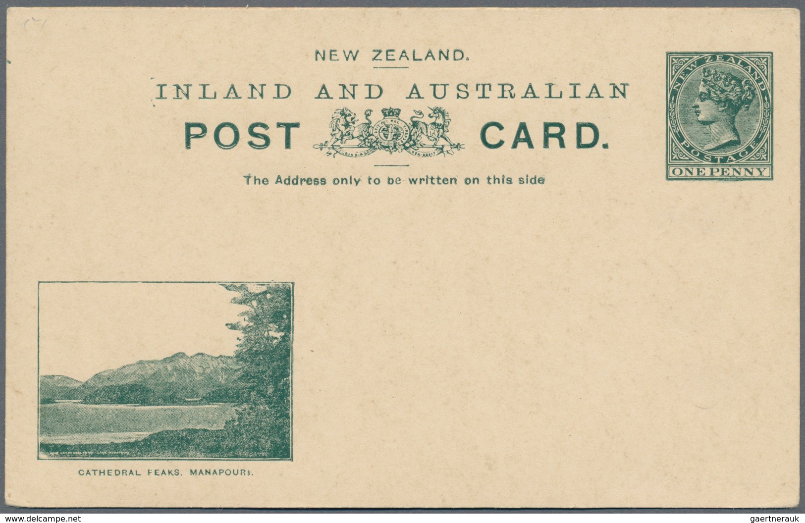 Neuseeland - Ganzsachen: 1897, six different pictorial stat. postcards QV 1d. green with views at lo