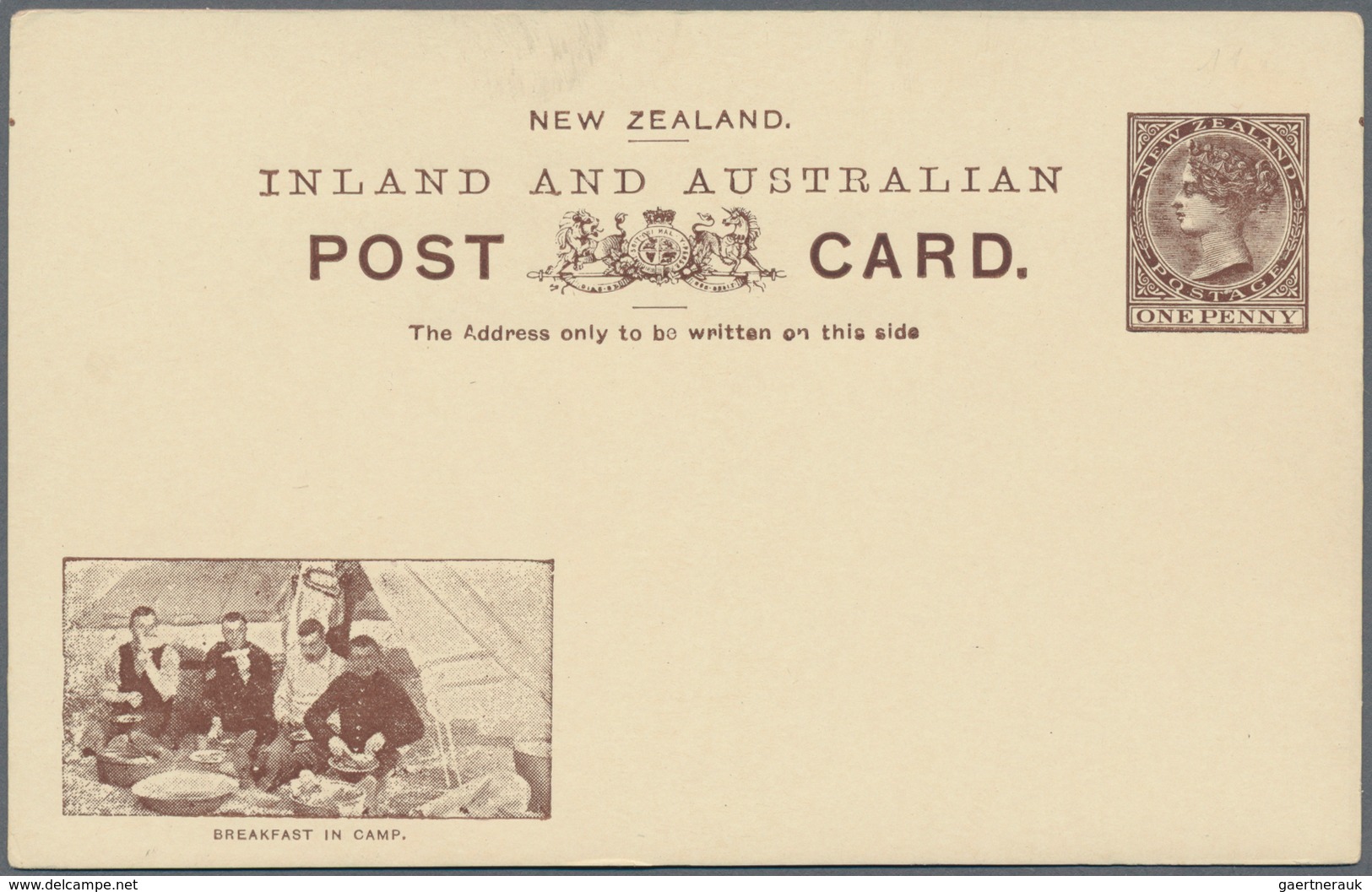 Neuseeland - Ganzsachen: 1901, Eight Different Pictorial Stat. Postcards QV 1d. Brown With Boer War - Entiers Postaux