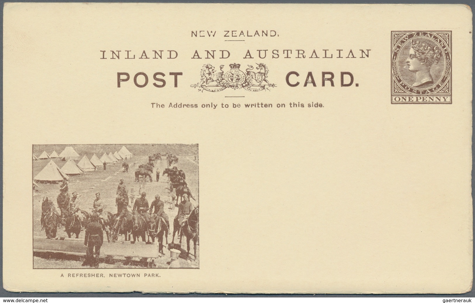 Neuseeland - Ganzsachen: 1901, Eight Different Pictorial Stat. Postcards QV 1d. Brown With Boer War - Entiers Postaux