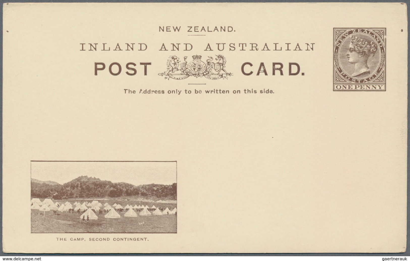 Neuseeland - Ganzsachen: 1901, eight different pictorial stat. postcards QV 1d. brown with Boer War