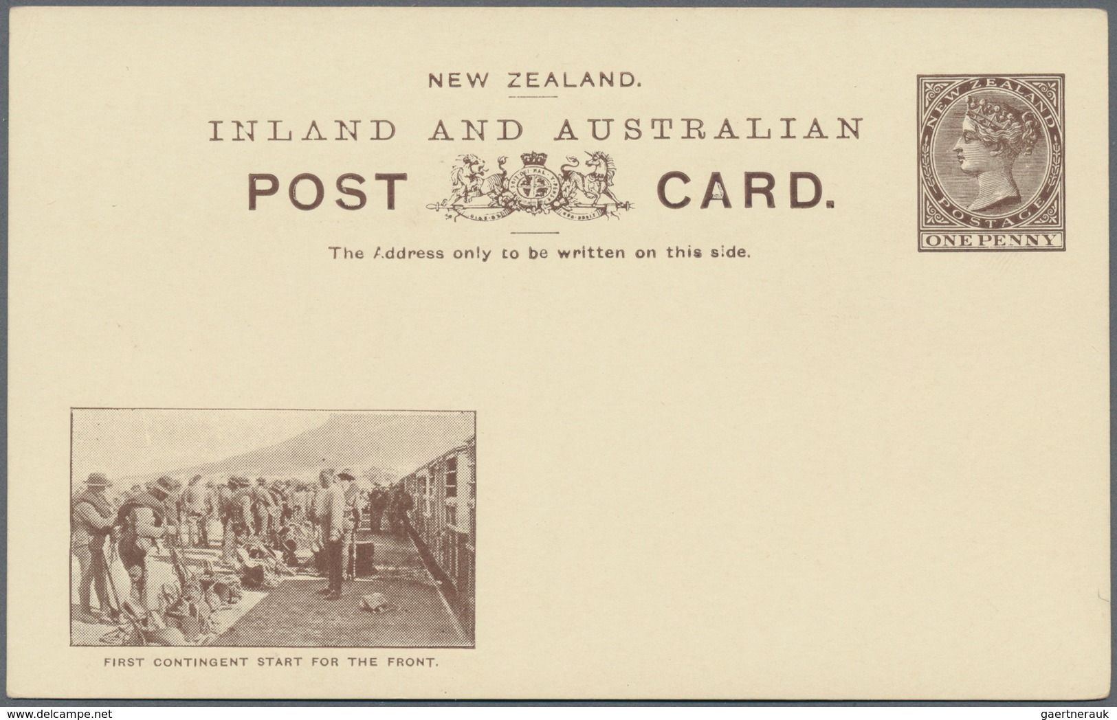 Neuseeland - Ganzsachen: 1901, eight different pictorial stat. postcards QV 1d. brown with Boer War