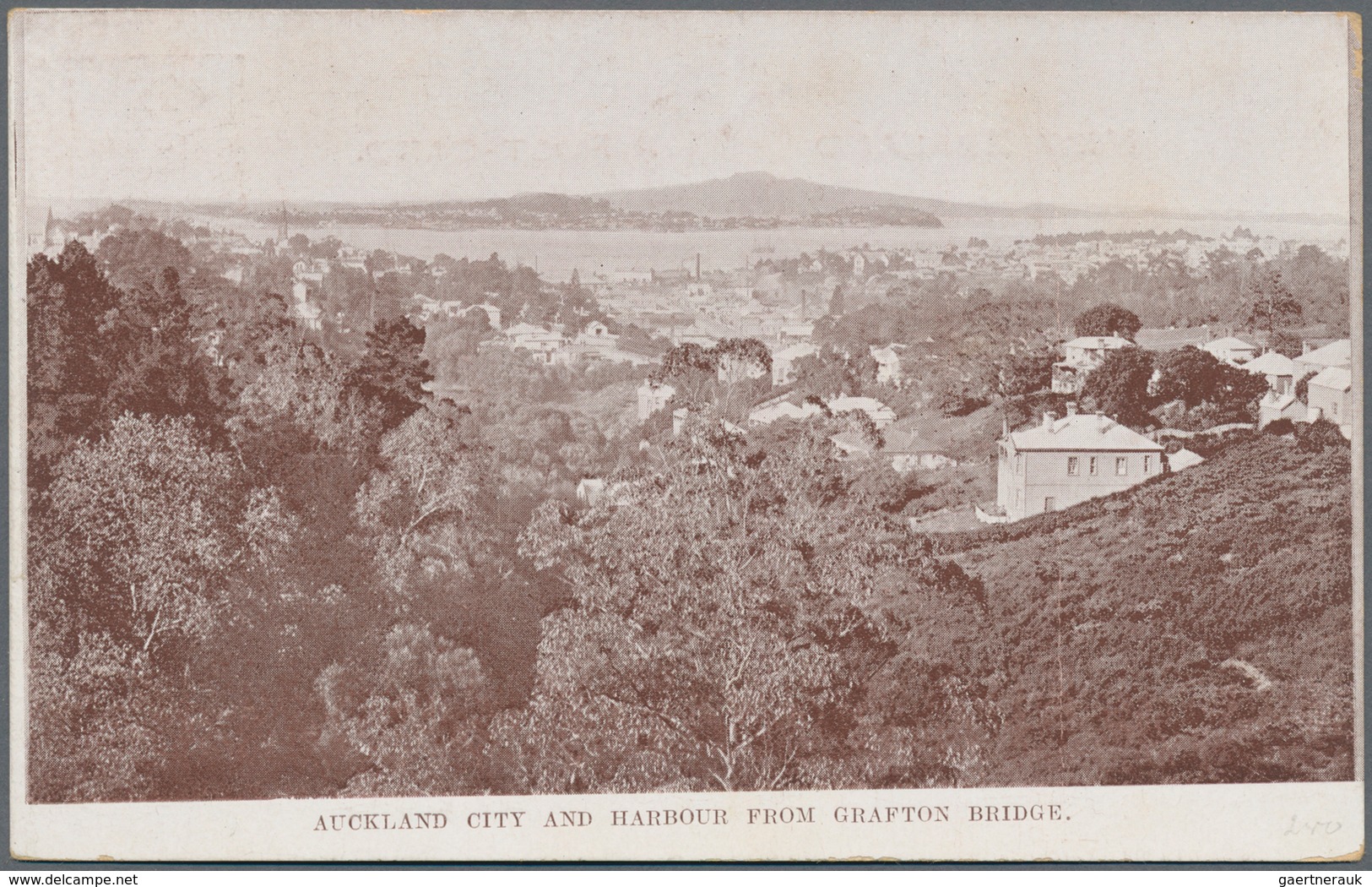 Neuseeland - Ganzsachen: 1913, AUCKLAND EXHIBITION 1d. Red Pictorial Stat. Postcard With View 'AUCKL - Entiers Postaux