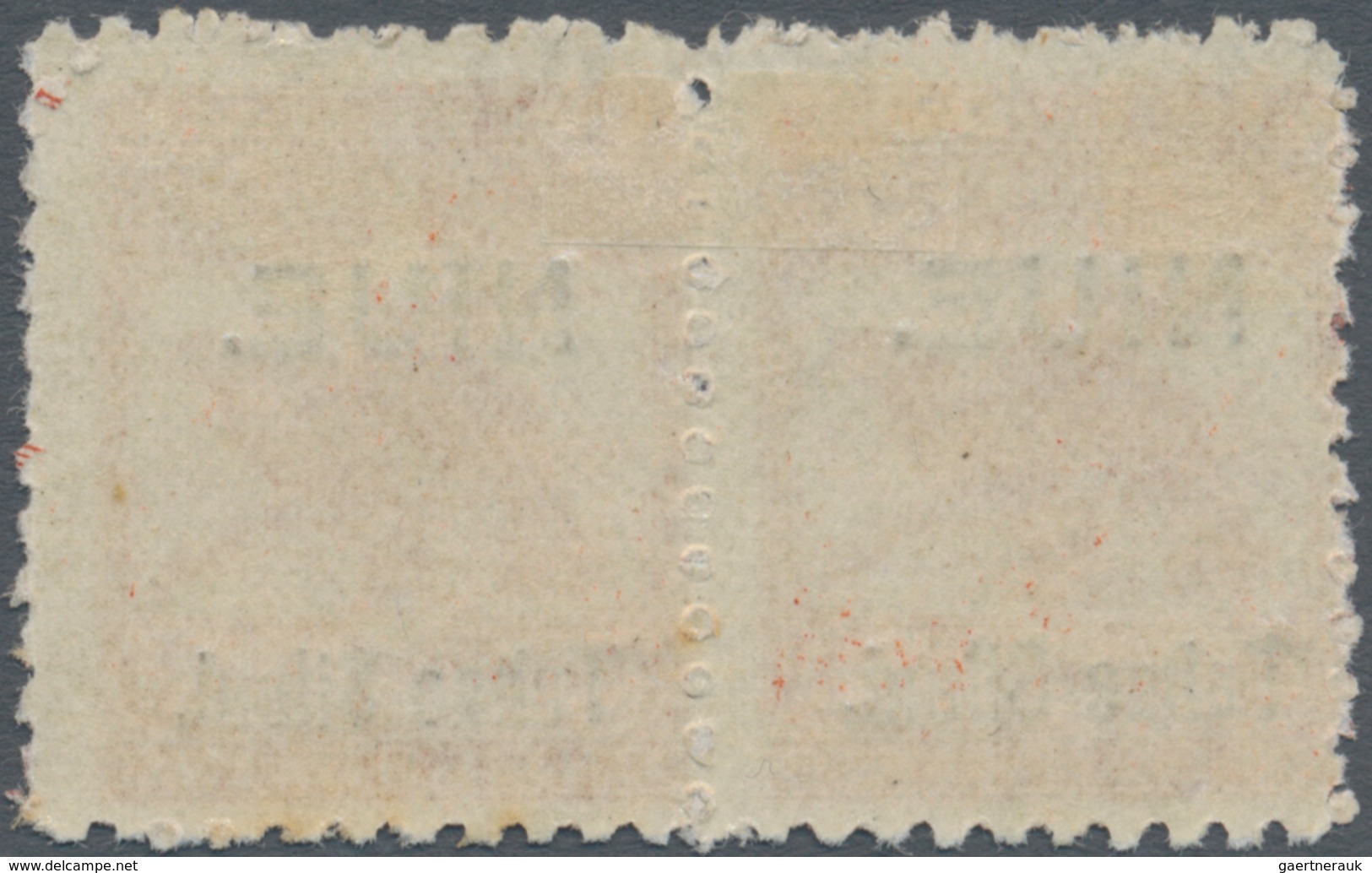 Niue: 1903, "NIUE Tahe Sileni" Joined Type Overprinted Pair 1 Sh. Brown-red, Mint Hinged, Very Fresh - Niue