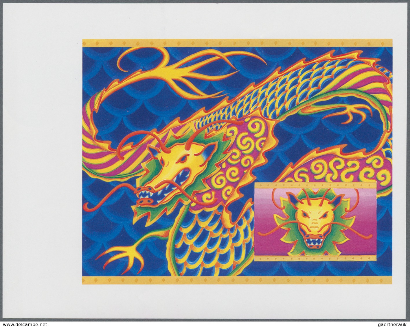 Norfolk-Insel: 2000, Chinese New Year Of The Dragon IMPERFORATE Miniature Sheet, IMPERFORATE PROOF W - Norfolk Eiland