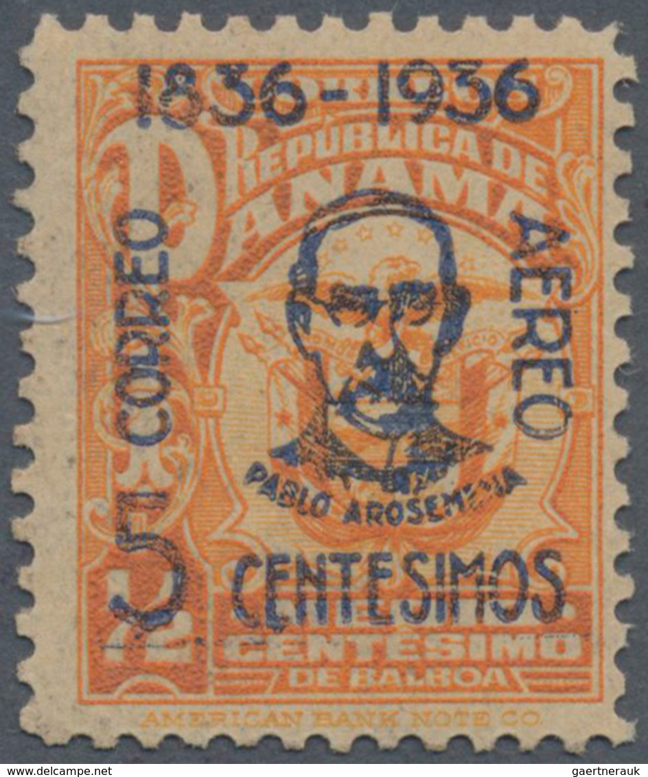 Panama: 1936, Auf 1/2 C. Orange, Nicht Ausgegebene Flugmarke, Tadellos Postfrisch, Auflage Nur 200 S - Panama