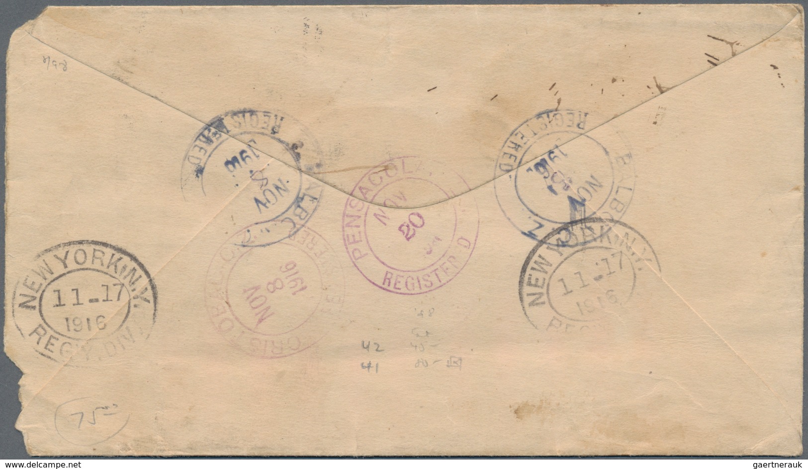 Panama-Kanalzone: 1916/18 Three Commercially Used Envelopes, All Sent To The USA, Once With Censorsh - Panamá