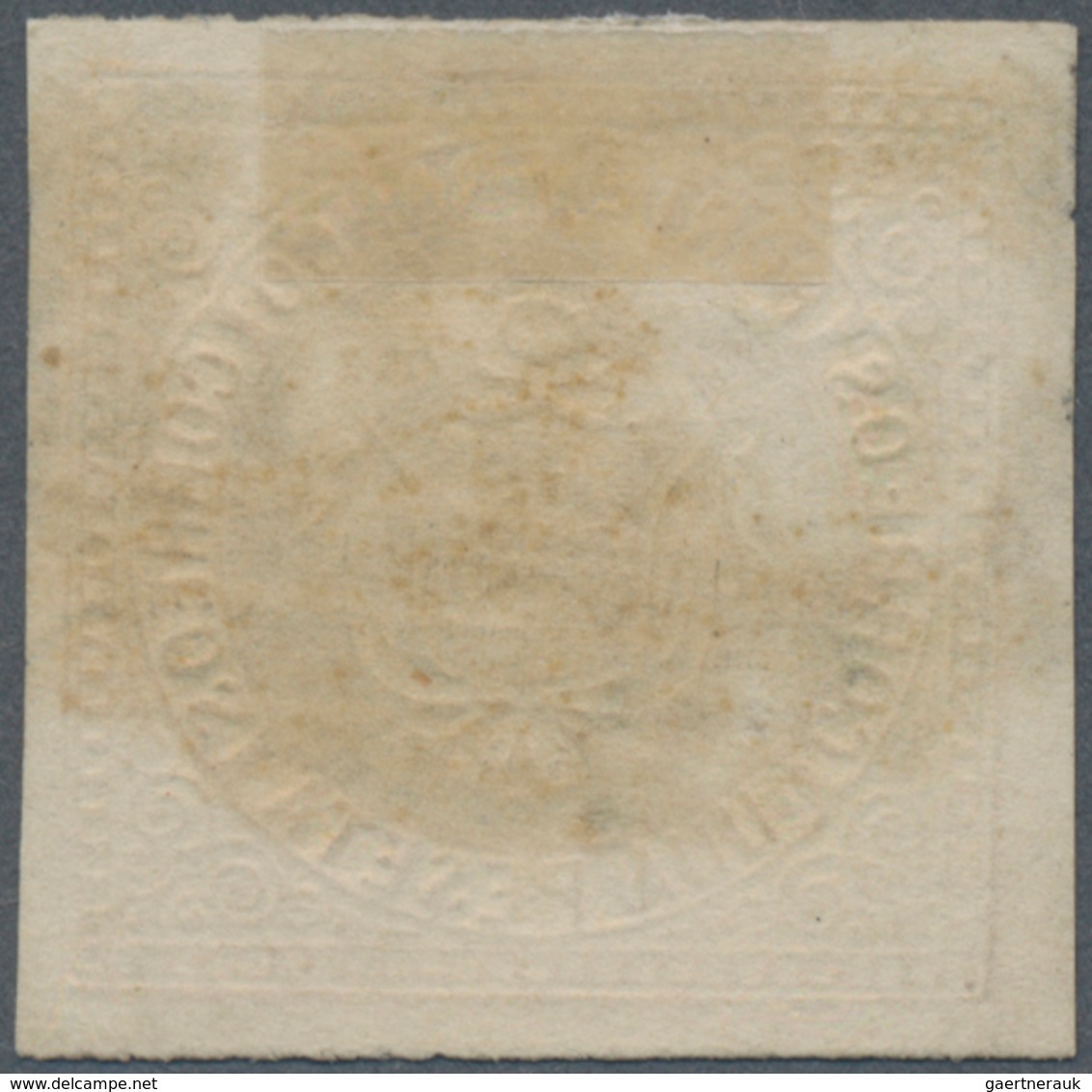 Peru: 1871, 1 Peseta With British Consulate Post Cancel "C 38" (wide Form, Lamy 60.-) From Callao, F - Perú