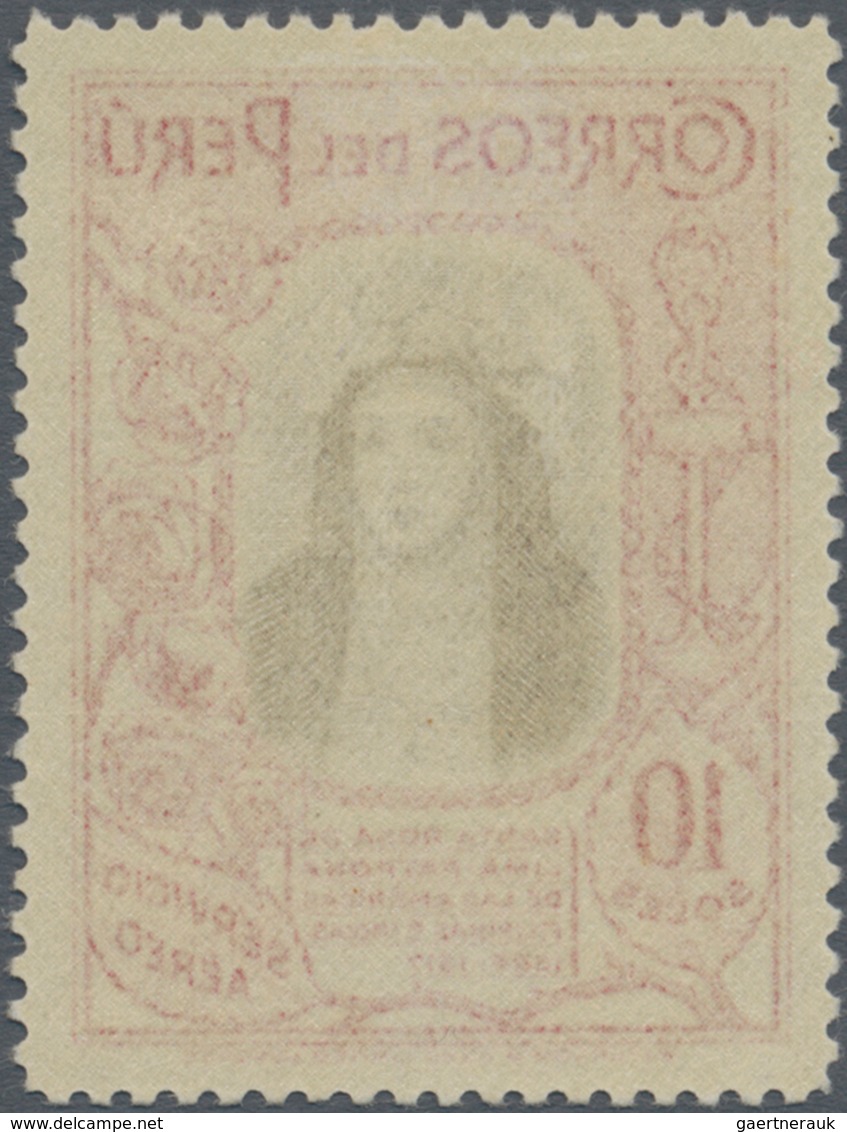 Peru: 1936/1937, Definitives "Pictorials", 10s. Carmine/brown, Fresh Colour And Well Perforated, Min - Peru