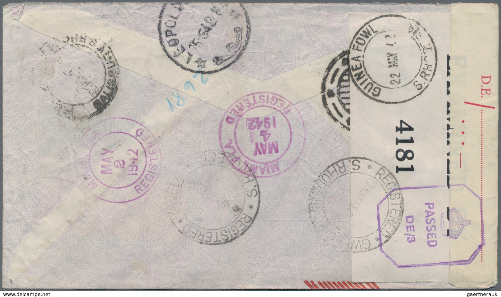 Peru: 1942, 2 Airmail Covers From LIMA To A Pilot At "Rhodesian Air Taining Group" In Salisbury, Sou - Perù