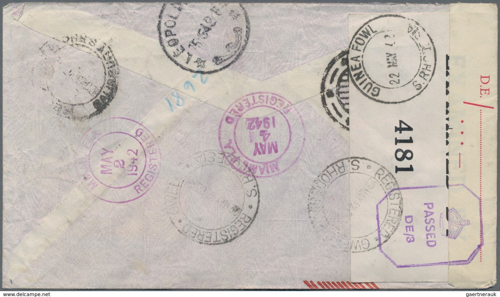 Peru: 1942, 2 Airmail Covers From LIMA To A Pilot At "Rhodesian Air Taining Group" In Salisbury, Sou - Peru