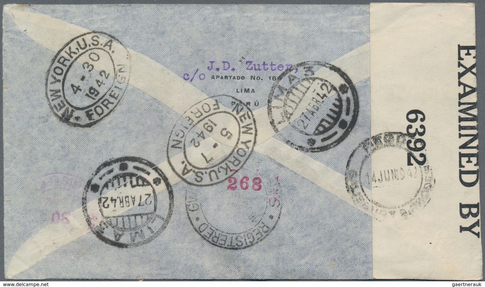 Peru: 1942, 2 Airmail Covers From LIMA To A Pilot At "Rhodesian Air Taining Group" In Salisbury, Sou - Peru