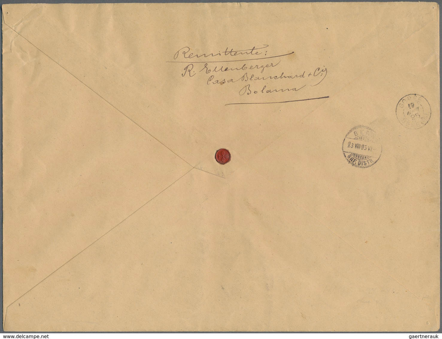 Portugiesisch-Guinea: 1895, Large Registered Cover Bearing 2 1/2 R. Numeral And 5 To 300 Reis (100 R - Portugees Guinea